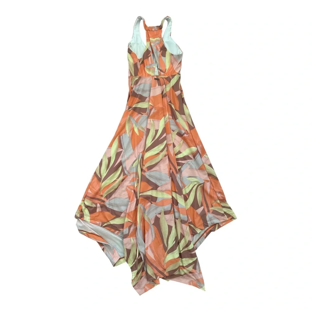 Prana Womens XS Saxon Dress V Neck Orange‎ Sundress